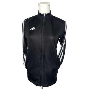 Adidas Tiro 23 League Training Jacket Black‎ White 3-Stripe Full Zip women's S
